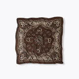 Square wool scarf - Dark brown