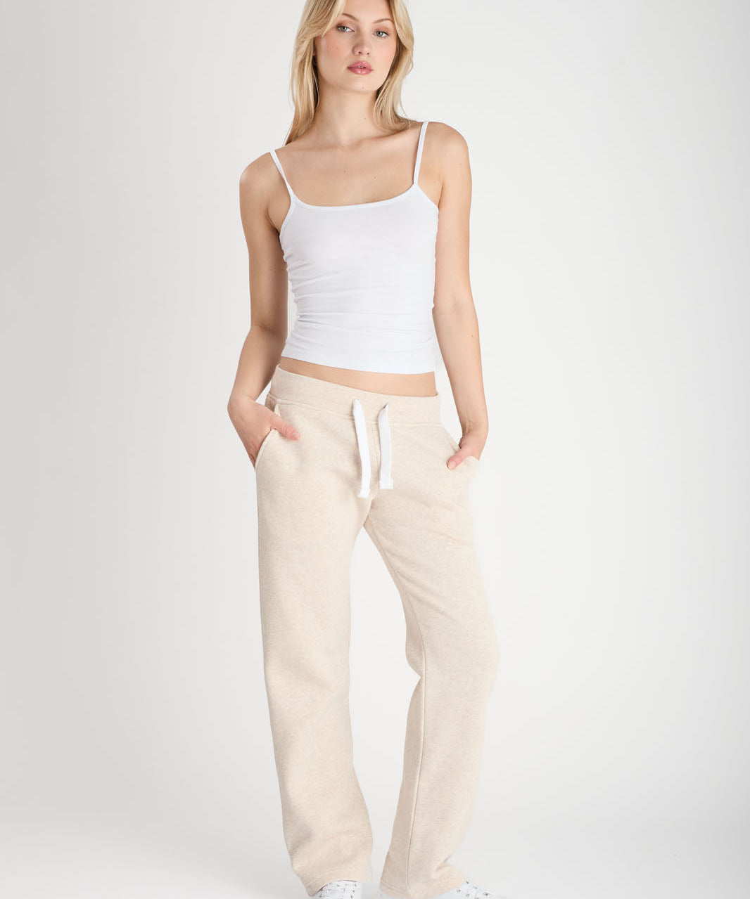 Sweatpant Girl Straight Leg Latte melange