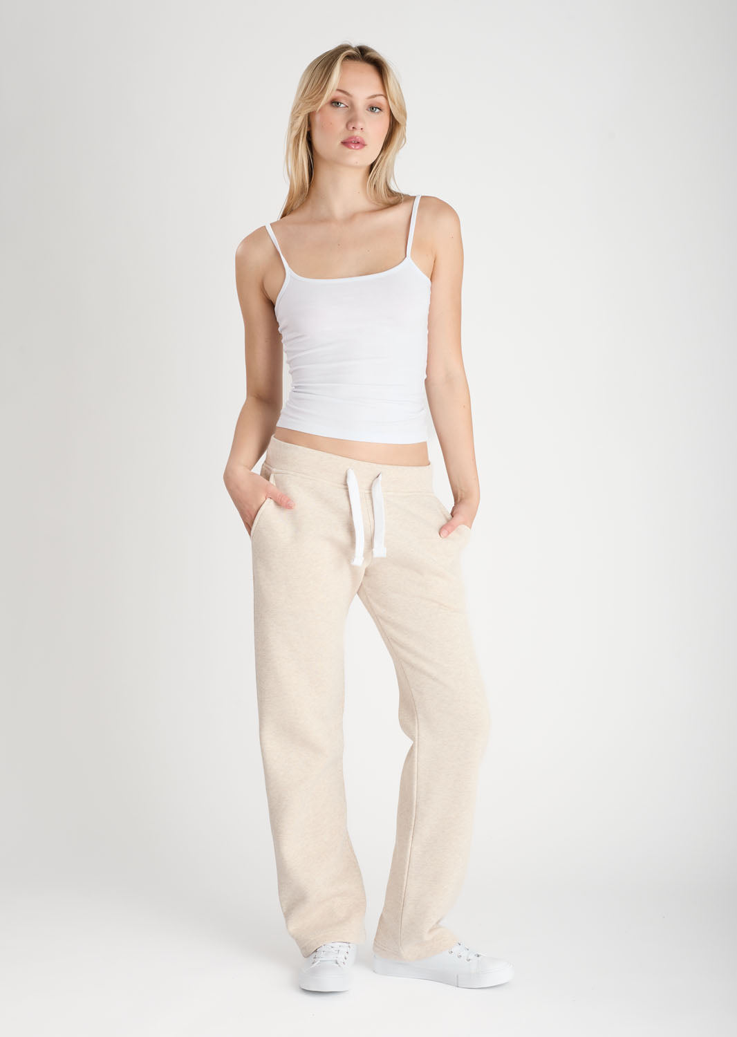 Sweatpant Girl Straight Leg Latte melange